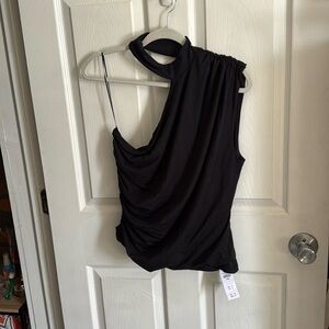 Abercrombie Asymmetrical Drape Mock Top NWT